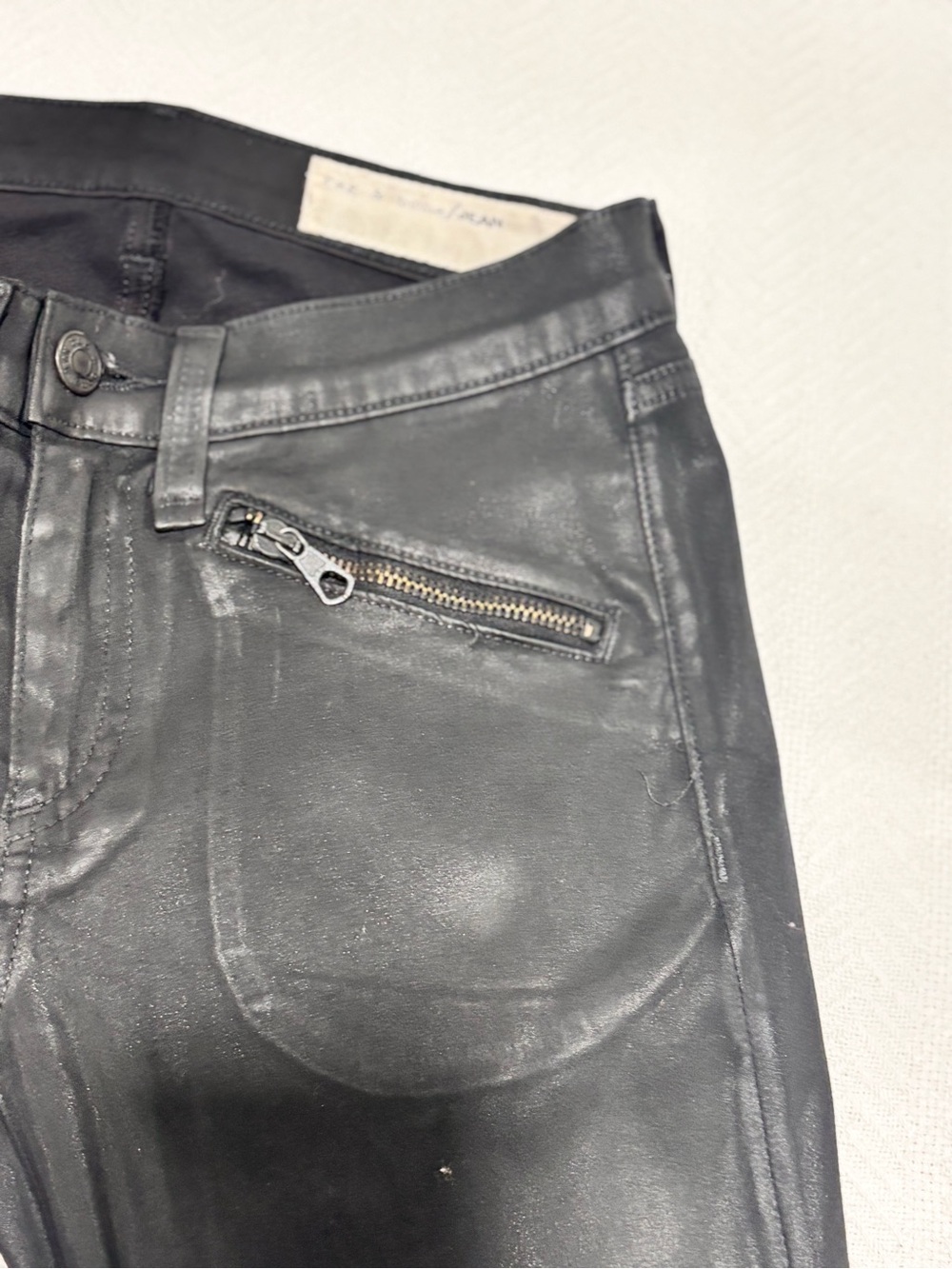 rag & bone Black Skinny Zip-Detail Pants - Picture 4 of 14